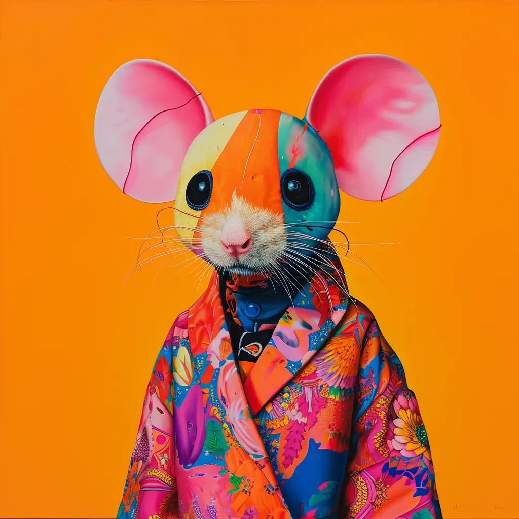עכבר אנושי לובש מעיל
