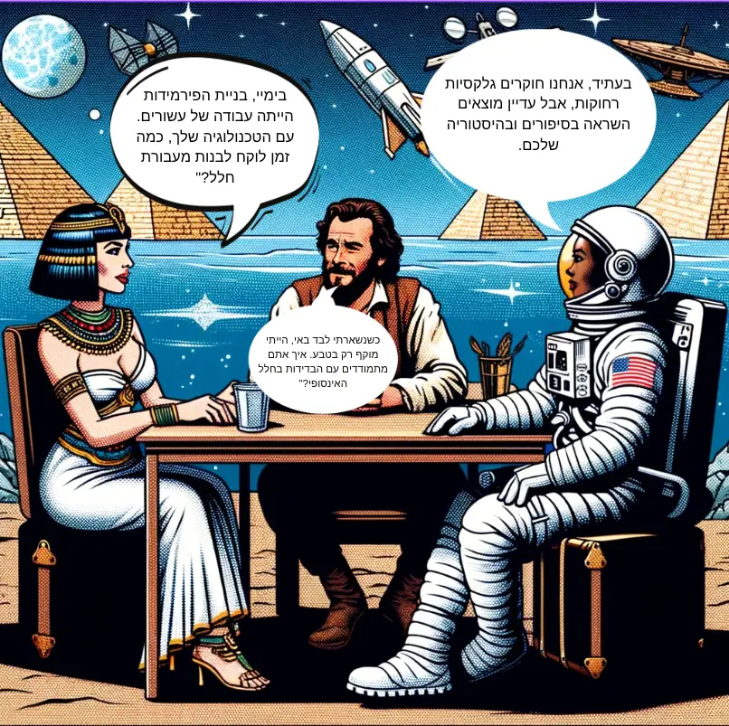 Cleopatra, Robinson Crusoe and Astronaut