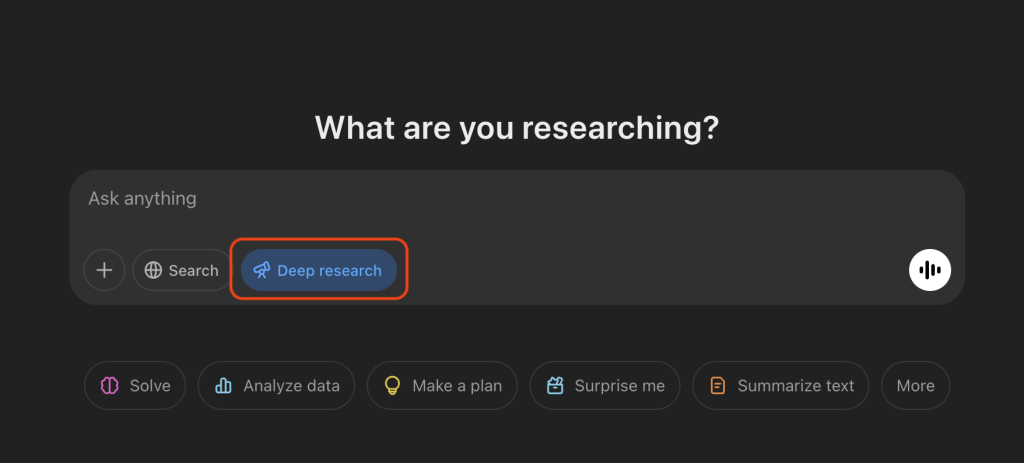 הפעלת פיצ׳ר Depp Research