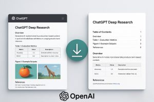 ChatGPT מוסיף אפשרות לייצוא מקצועי של מסמכי PDF עבור דוחות מחקר מעמיק