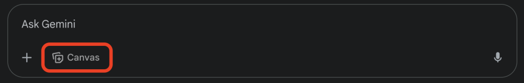 קנבס לאפליקציות בג׳מיני פרו