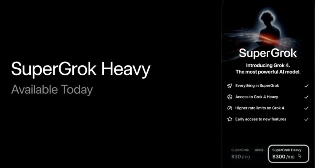 השקת SuperGrok Heavy – מודל הבינה החזקה ב-$300 לחודש