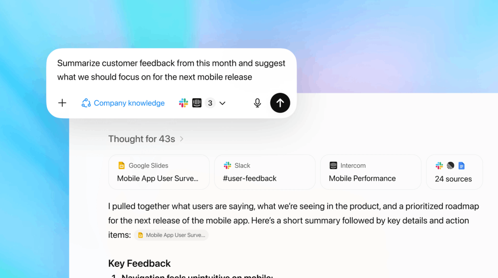 דוגמה לסינתוז משוב לקוחות ליצירת מסמכי אסטרטגיה