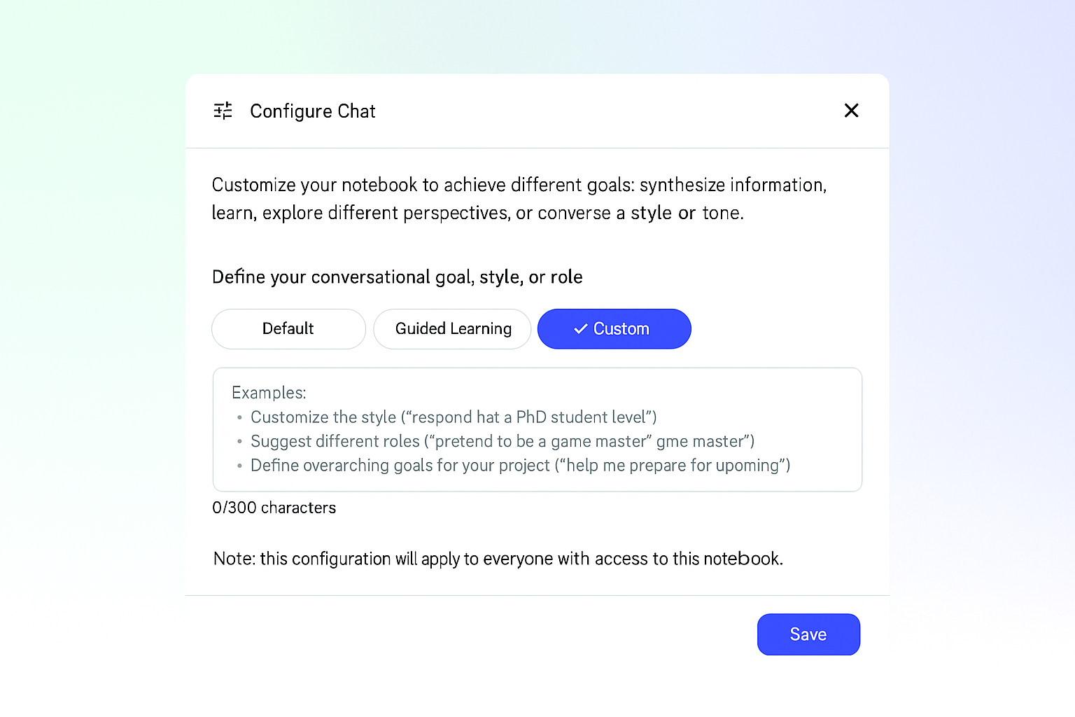 התאמה אישית של מטרות השיחה