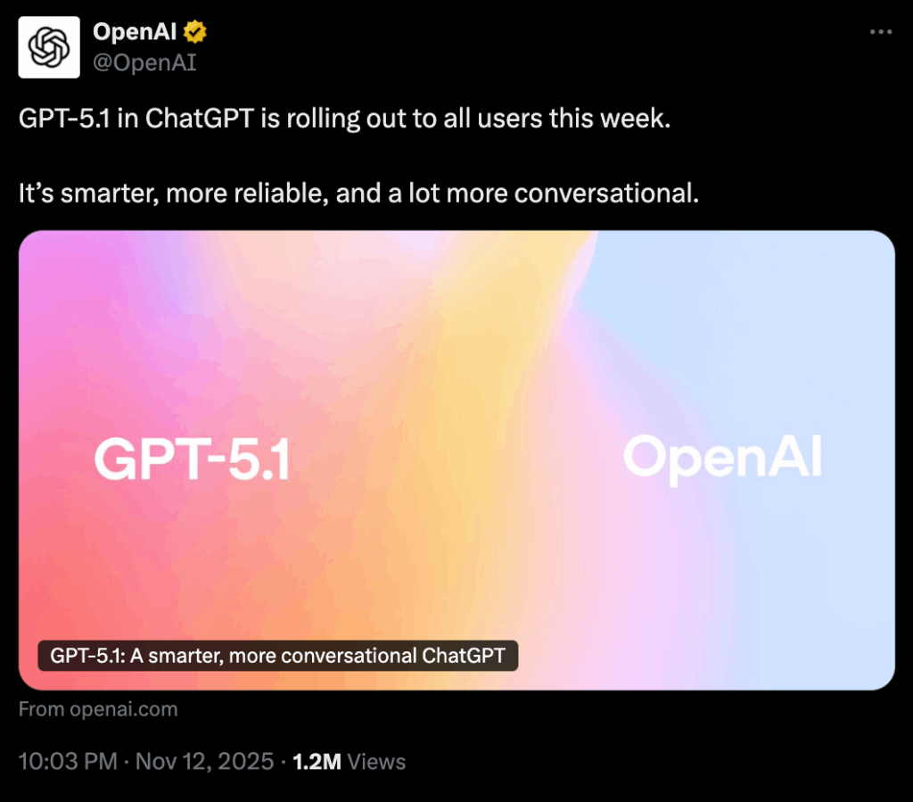 GPT-5.1 מייצג שלב נוסף במסע של OpenAI