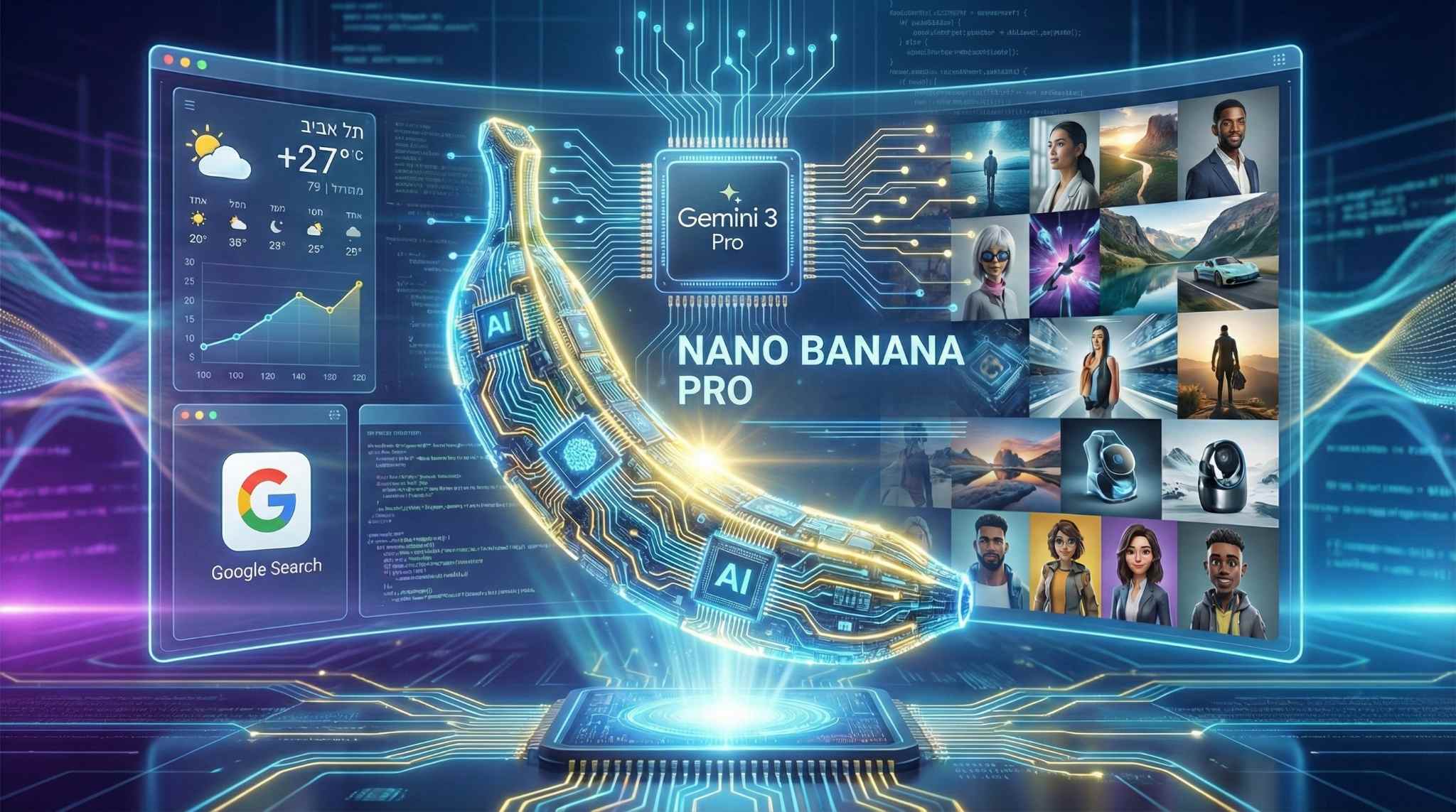 גוגל משיקה את מודל יצירת ועריכת התמונות ננו בננה פרו