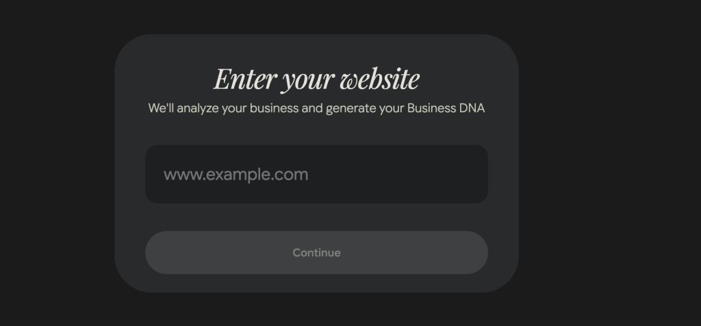 הזנת כתובת האתר שלכם