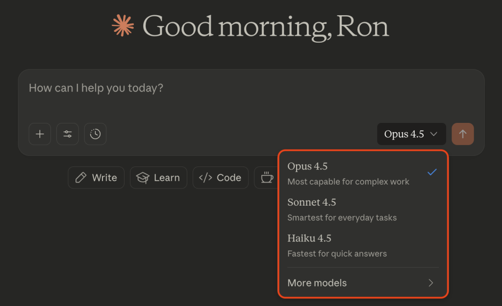 שלושה מודלים, שלושה שימושים