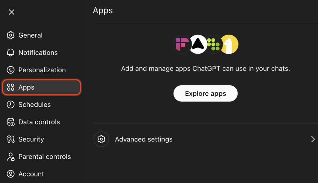 לגלות את האפליקציות דרך ההגדרות