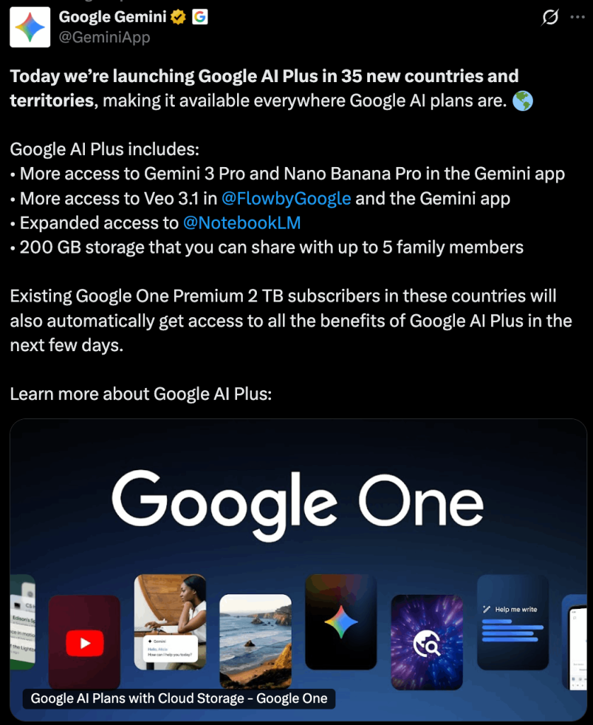 Google AI Plus מושק בישראל