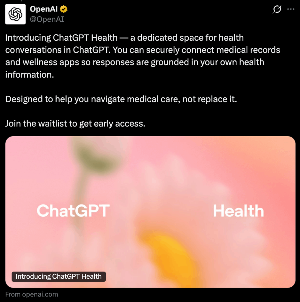 OpenAI משיקה את ChatGPT Health