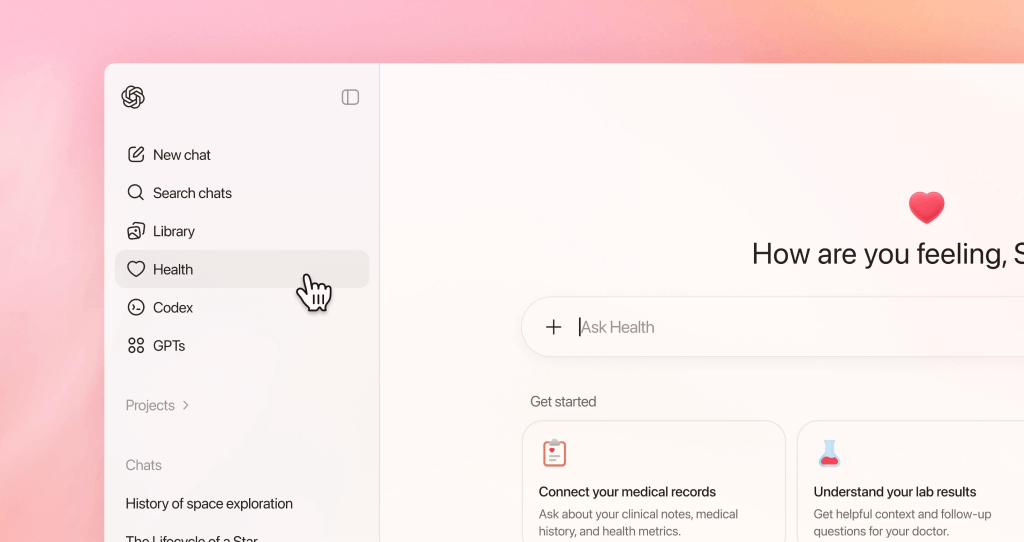 לוחצים ונכנסים לאזור ייעודי שנועד להפוך ליועץ הבריאות האישי