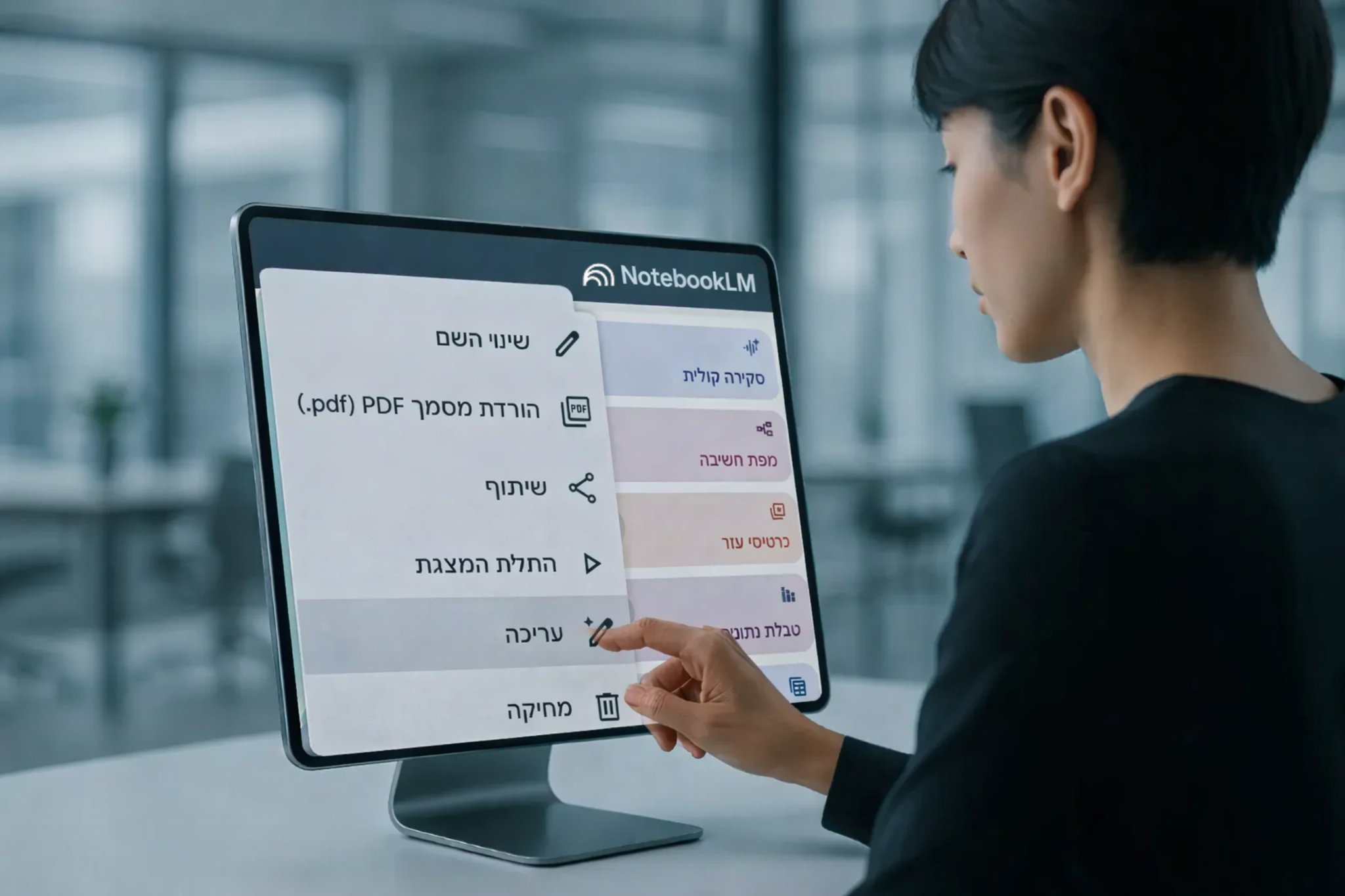 מחברת דיגיטלית חכמה מ-Google לניתוח מידע, יצירת תובנות והפקת פודקאסטים ומצגות בלחיצת כפתור