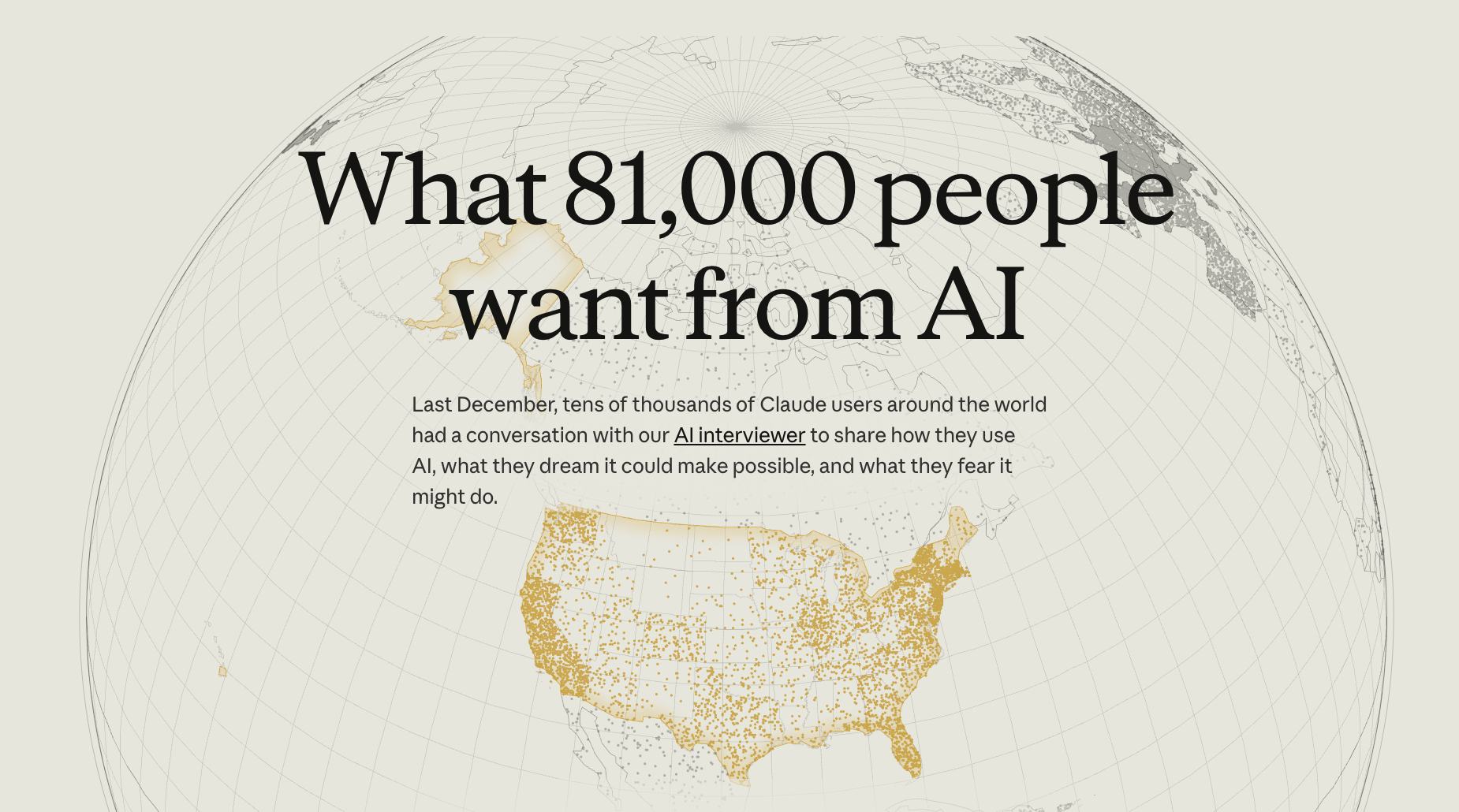 מחקר של Anthropic עם 80,508 משתתפים חושף תמונה מורכבת של שימוש ב-AI: ערך אמיתי לצד חששות, פערים גיאוגרפיים ומתחים אישיים סביב הטכנולוגיה.
