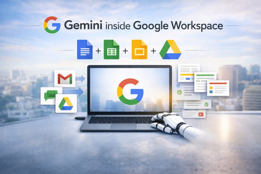 ג'מיני נכנס לעבודה: כך הבינה המלאכותית משנה את Google Workspace