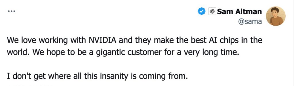 סאם אלטמן על אנבידיה, מתוך רשת x