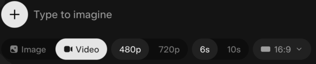 תפריט בחירת יצירת תמונות ווידאו