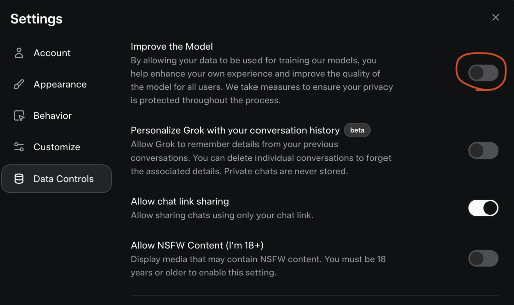 הגדרות פרטיות בגרוק