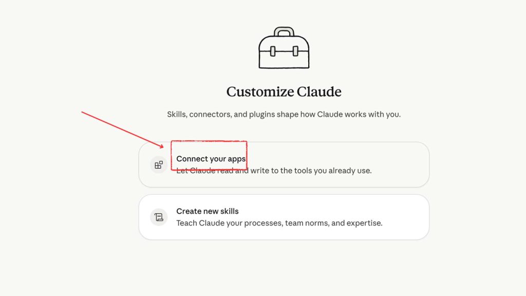 לוחצים על Connect apps