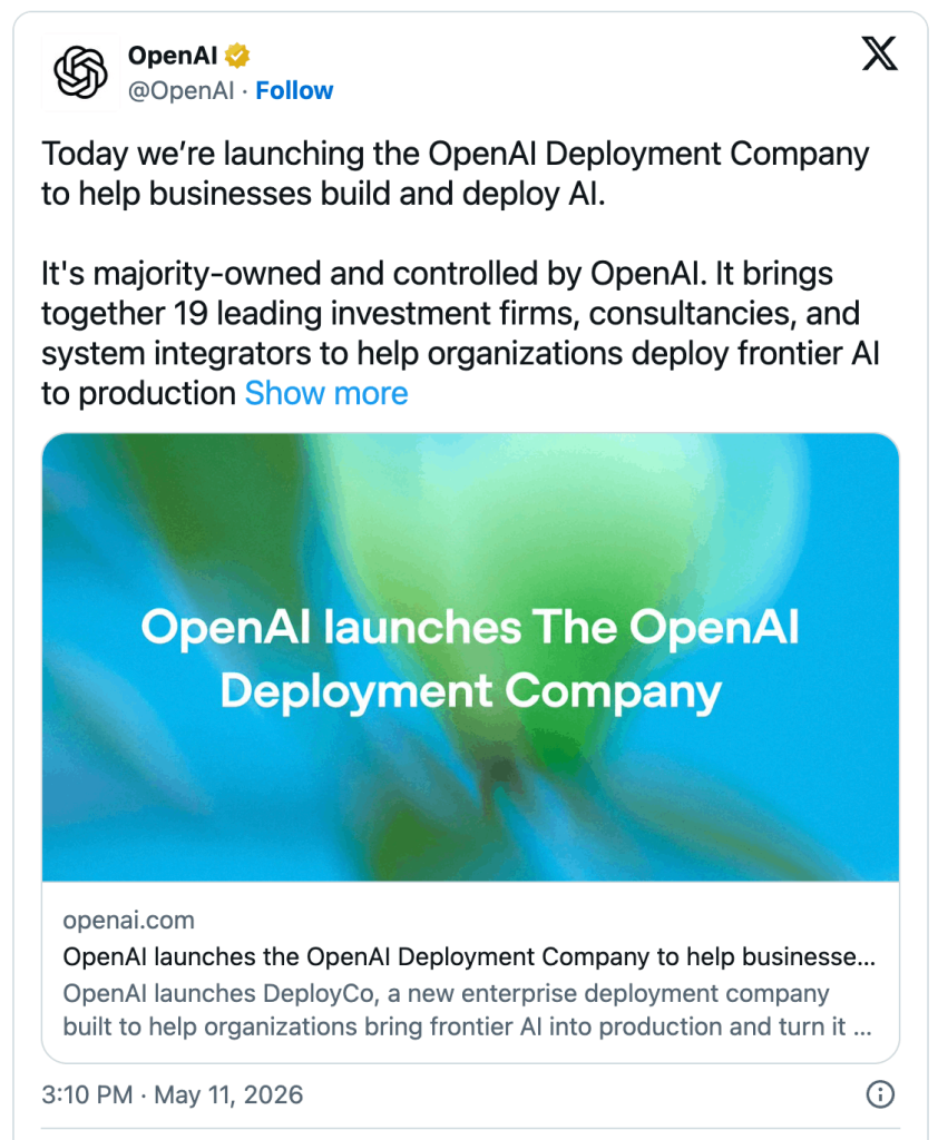 OpenAI מקימה את OpenAI Deployment Company כדי להטמיע AI בארגונים. מה עומד מאחורי המהלך, למה Tomoro חשובה ומה הסיכונים.