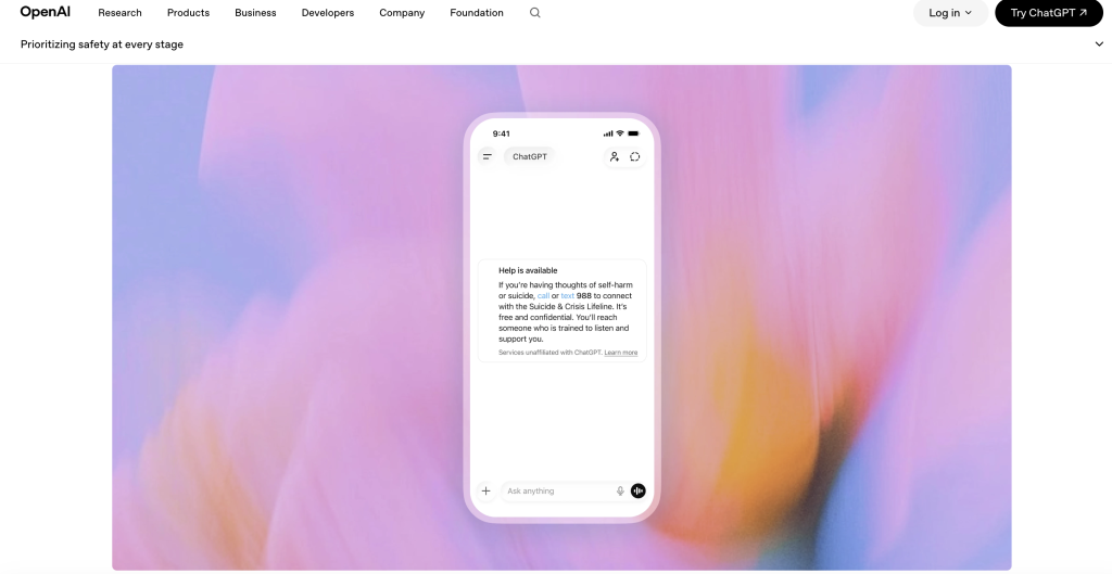 מתוך הפוסט הרשמי של OpenAI על Trusted Contact