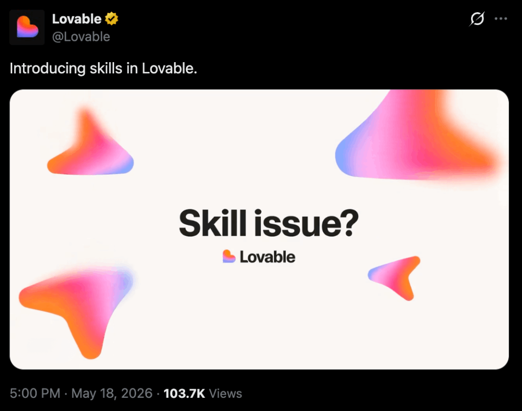 Lovable משיקה סקילים 