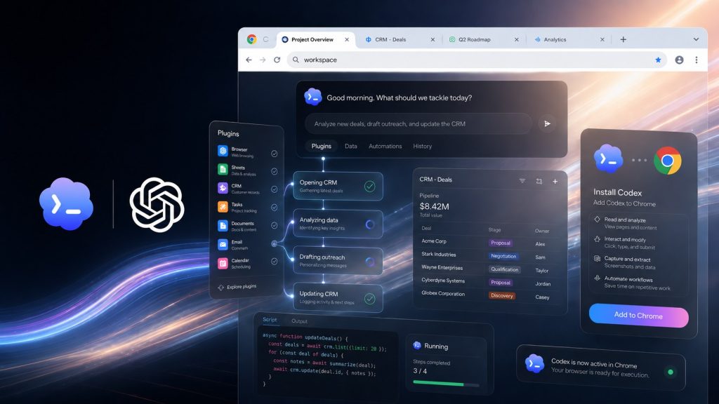 תוסף Chrome החדש של Codex מכניס את סוכן ה-AI של OpenAI לדפדפן
