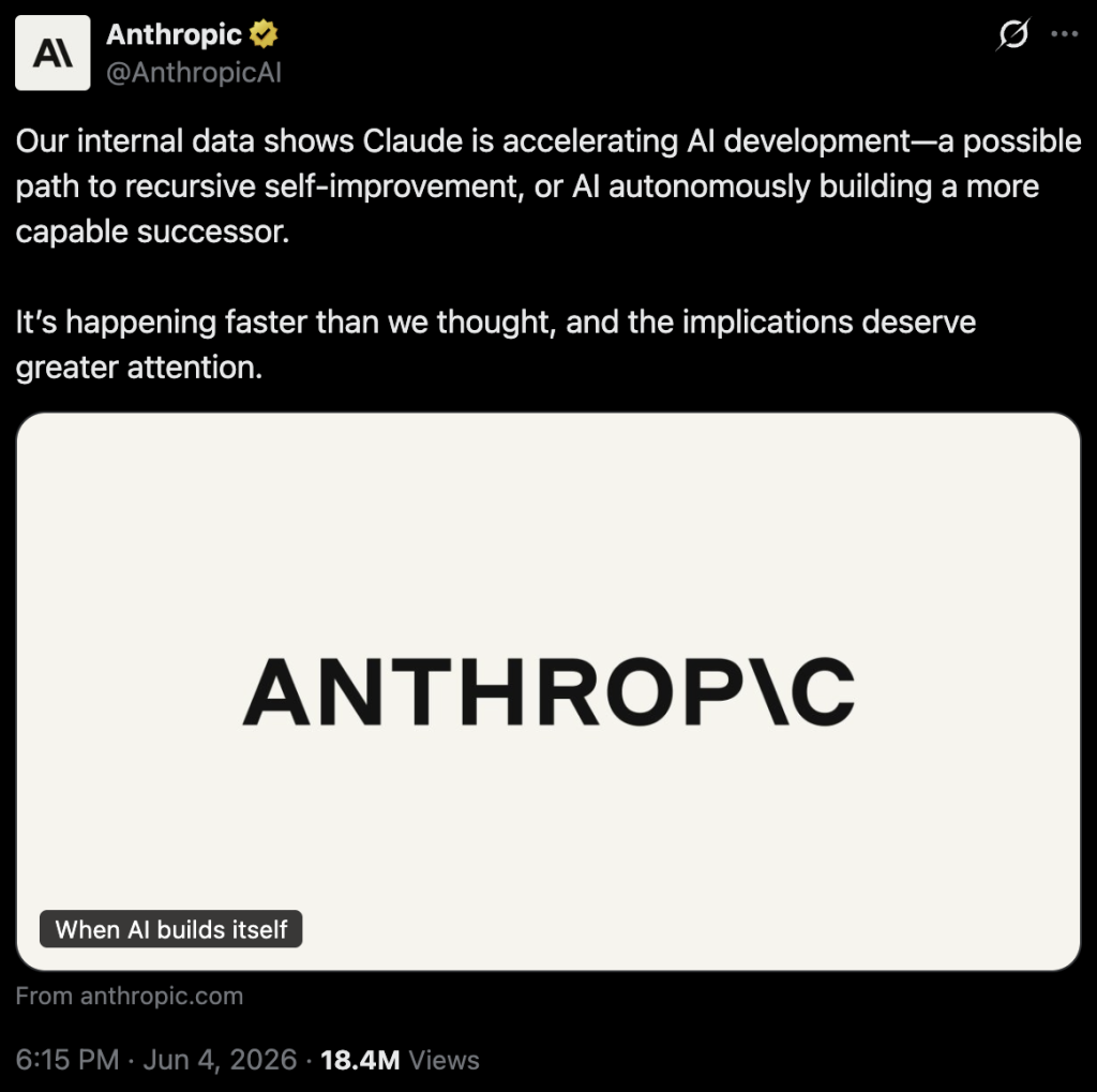 מהו שיפור עצמי רקורסיבי ב-AI ולמה Anthropic מזהירה ממנו