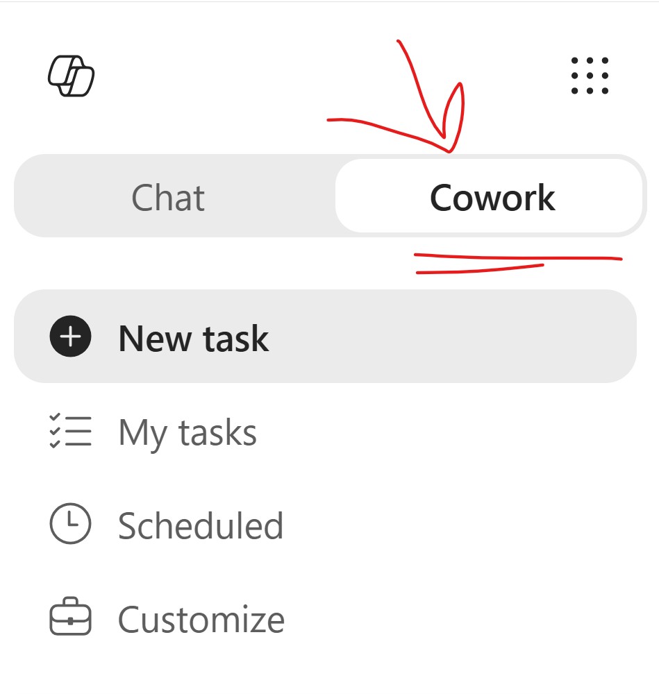 כניסה ל- cowork